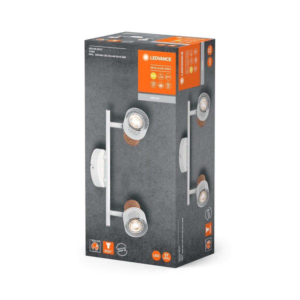 Oprawa LED sufitowa regulowany reflektor punktowyGU10 6,80W - Poland LEDVANCE e-shop 4058075833319