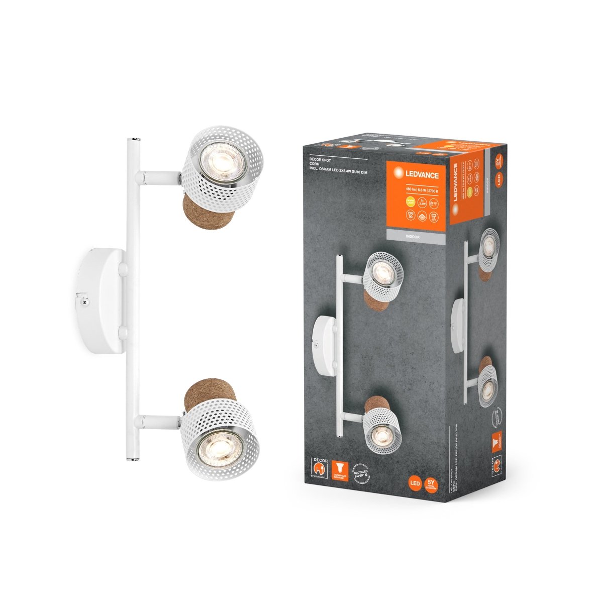 Oprawa LED sufitowa regulowany reflektor punktowyGU10 6,80W - Poland LEDVANCE e-shop 4058075833319