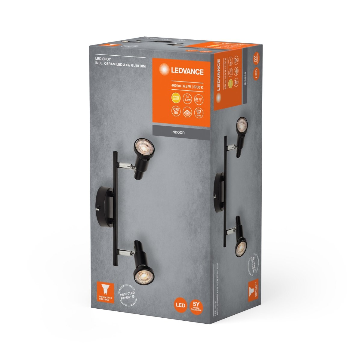 Oprawa LED sufitowa ściemnialne reflektory GU10 6,80W - Poland LEDVANCE e-shop 4058075828780