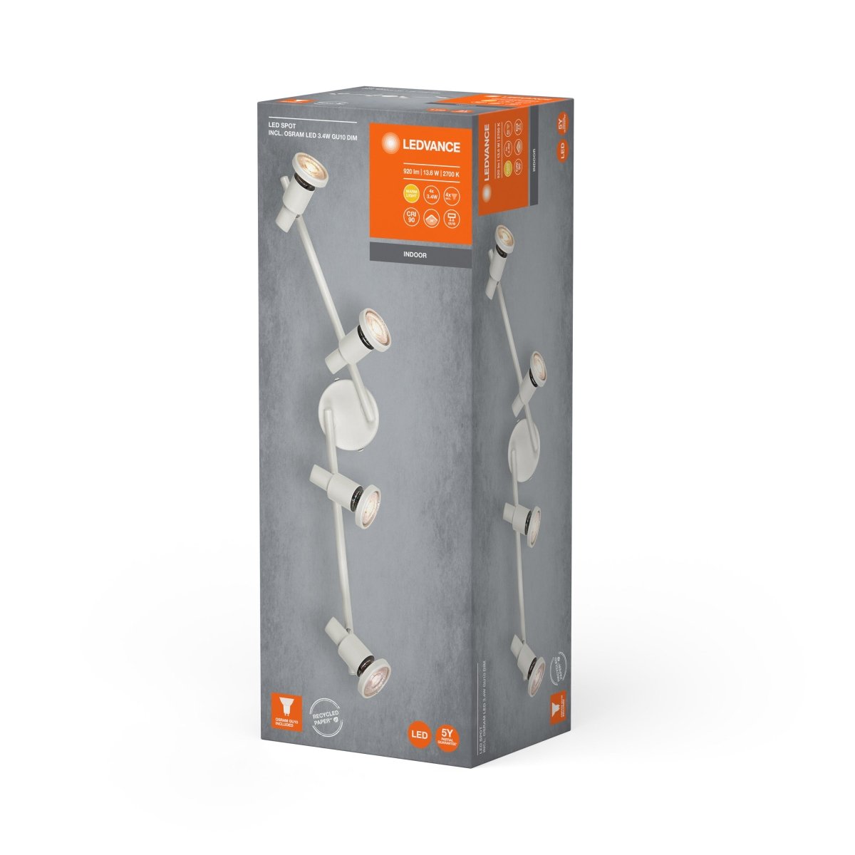 Oprawa LED sufitowa z regulowanymi reflektorami 13,60W 2700K - Poland LEDVANCE e-shop 4058075833913