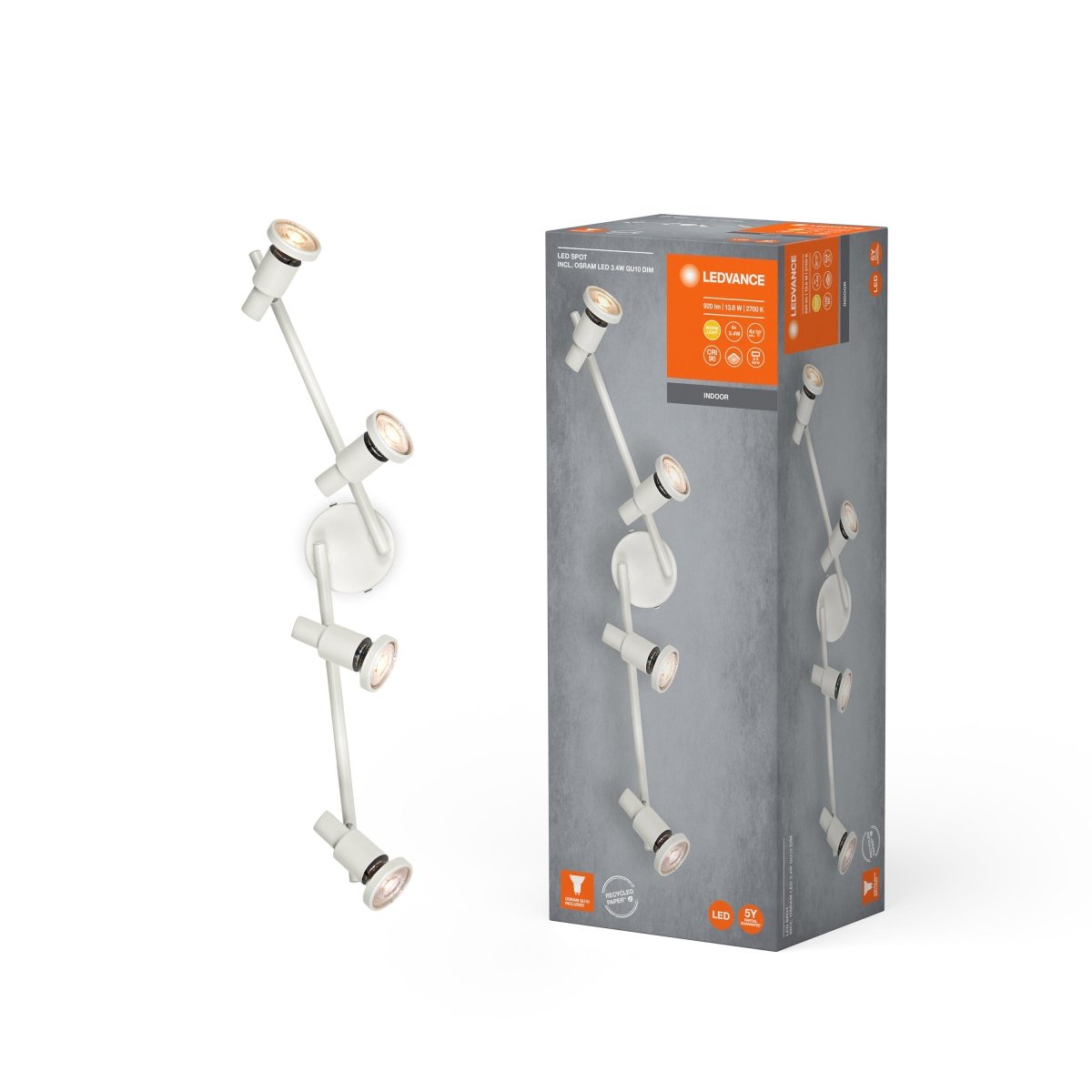 Oprawa LED sufitowa z regulowanymi reflektorami 13,60W 2700K - Poland LEDVANCE e-shop 4058075833913