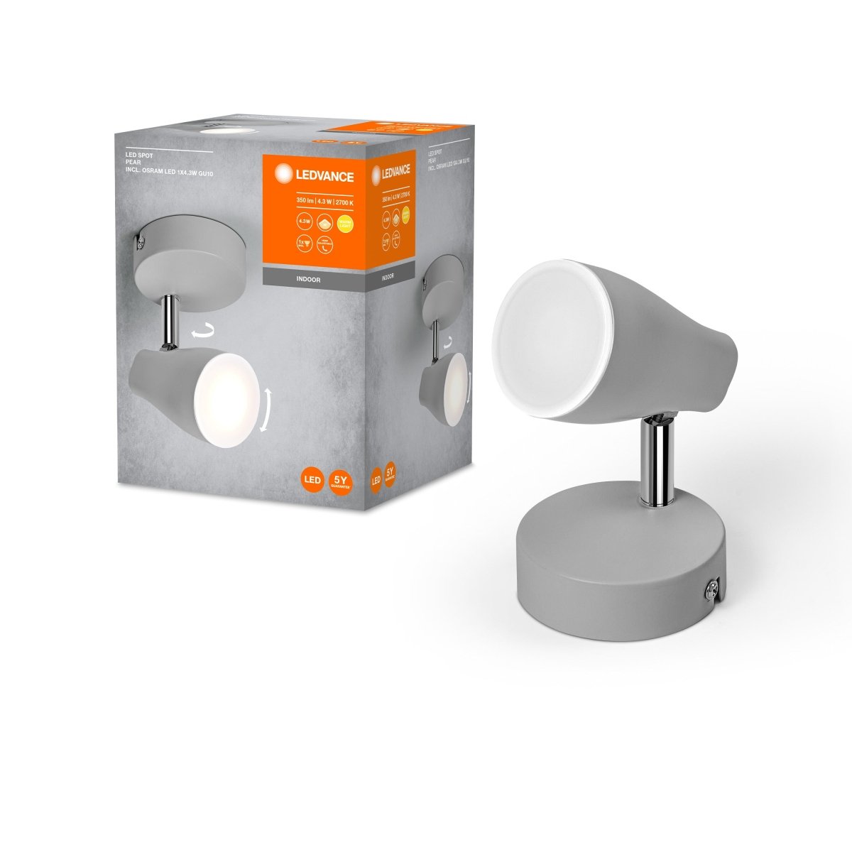 Oprawa LED sufitowe z Elastycznymi reflektorami GU10 4,30W - Poland LEDVANCE e-shop 4058075826496