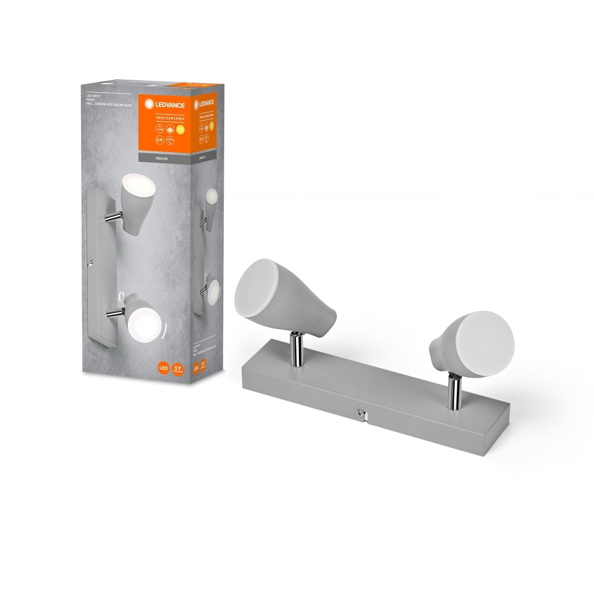 Oprawa LED sufitowe z Elastycznymi reflektorami GU10 8,60W - Poland LEDVANCE e-shop 4058075826519