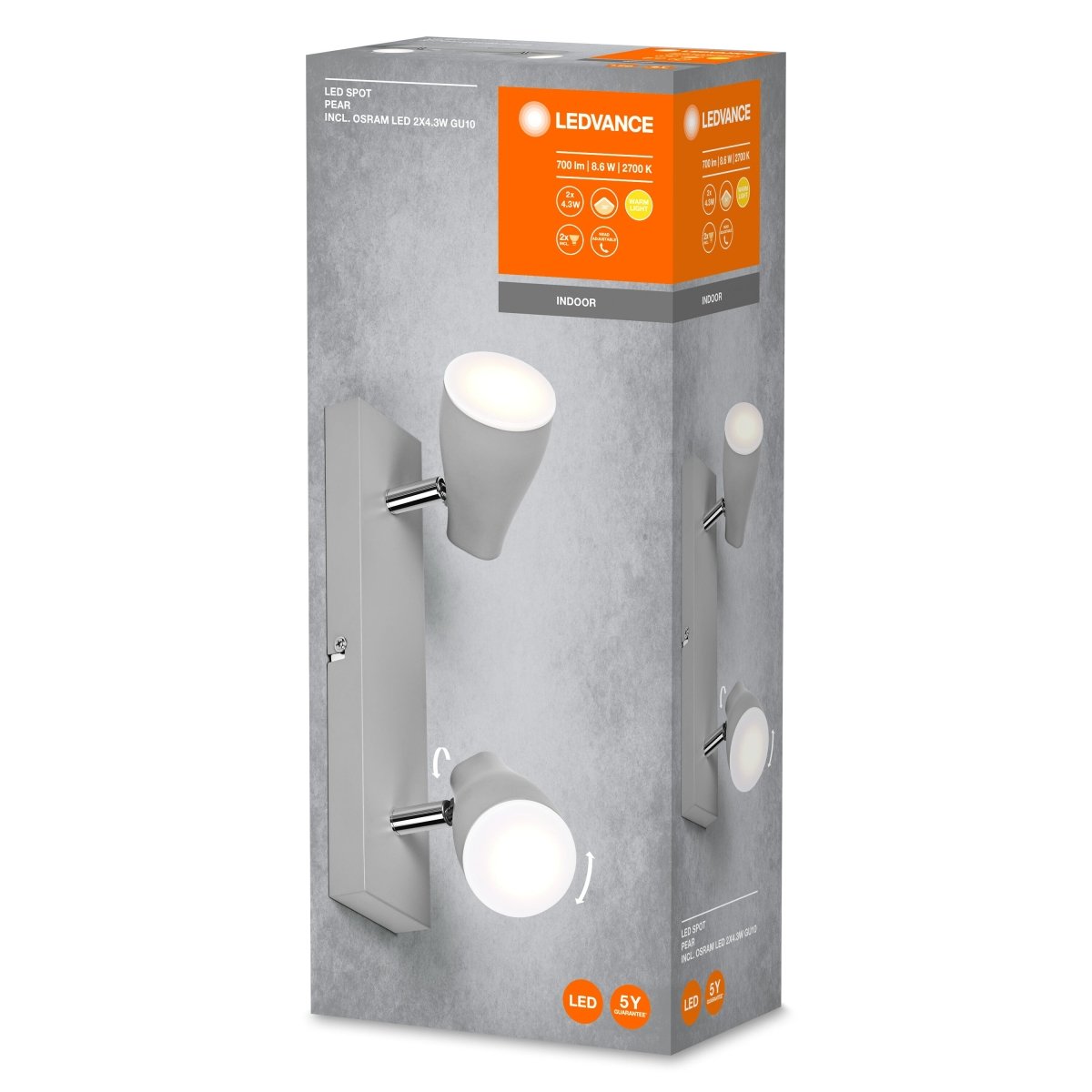 Oprawa LED sufitowe z Elastycznymi reflektorami GU10 8,60W - Poland LEDVANCE e-shop 4058075826519