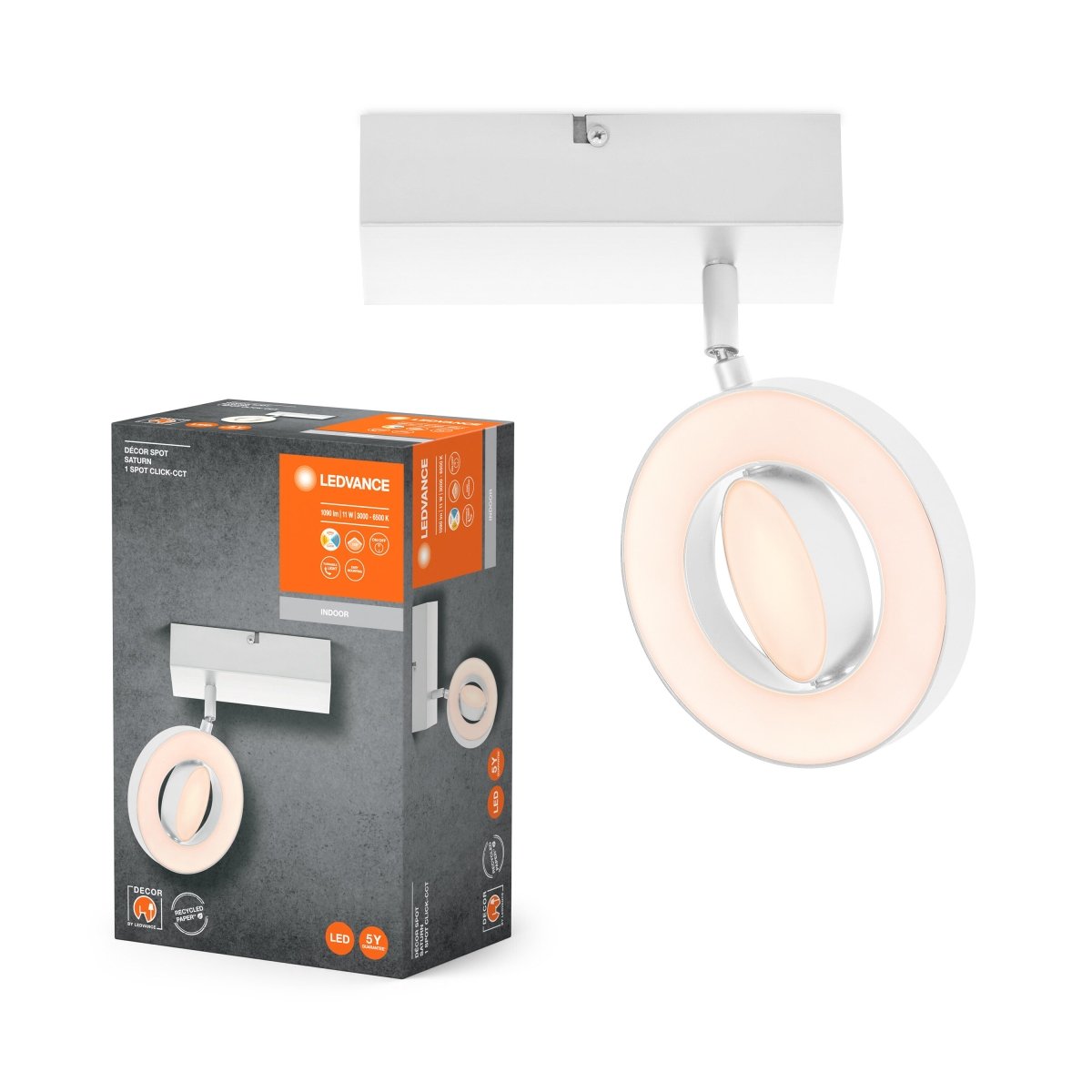 Oprawa LED z regulowanymi reflektorami 11W 3000-6500K 340lm - Poland LEDVANCE e-shop 4058075827967