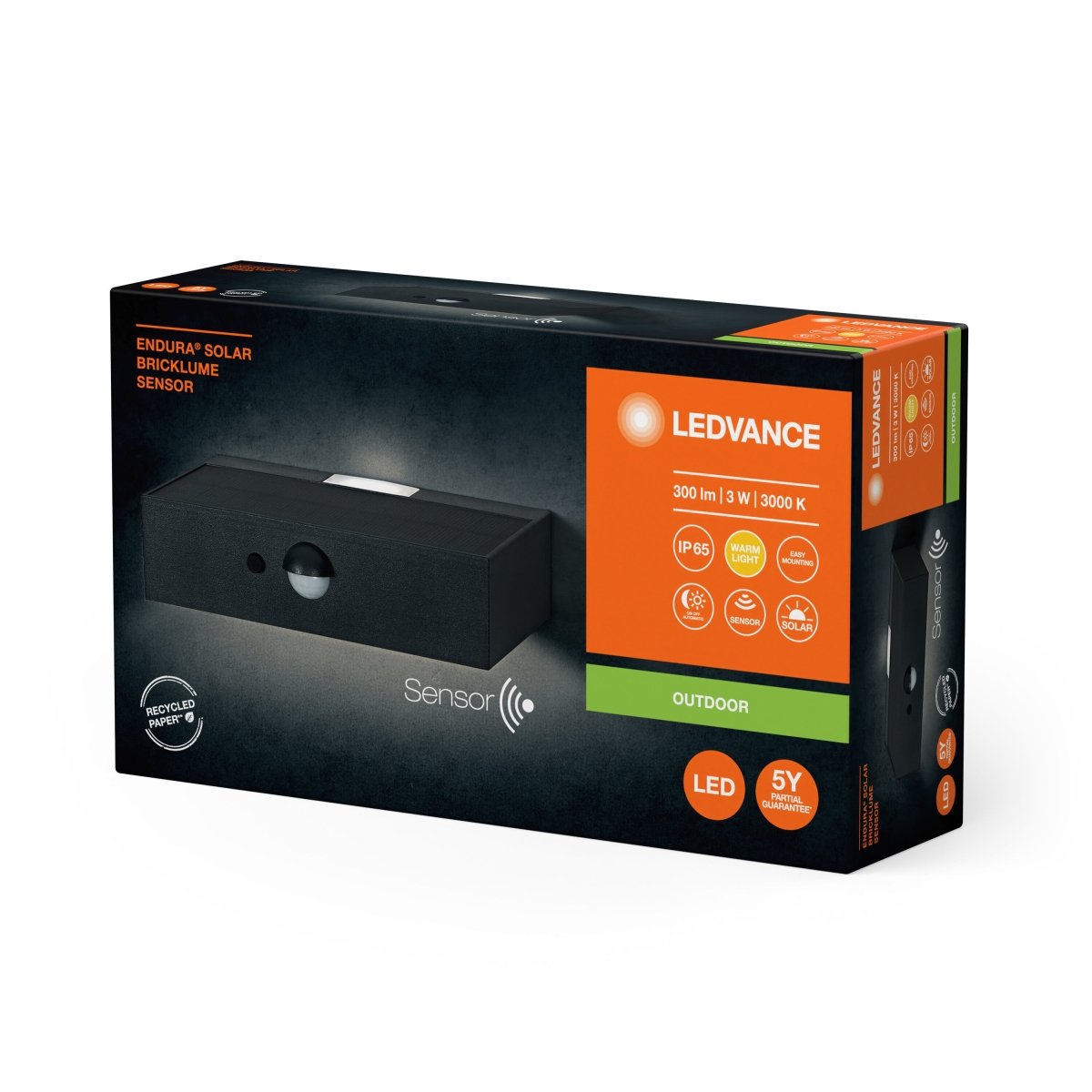 Oprawa LED zasilana energią słoneczną zewnętrzna 3W 300lm - Poland LEDVANCE e-shop 4099854219979