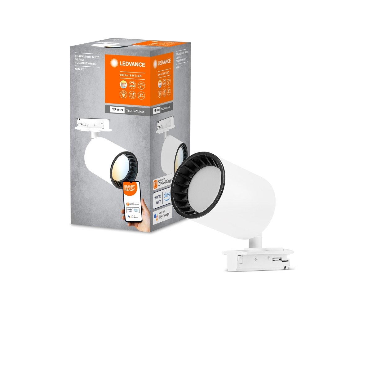 Oprawa szynowa LED WiFi 8W, SMART+ TRACKLIGHT OSAKA White, regulowana biel. - Poland LEDVANCE e-shop 4058075759787