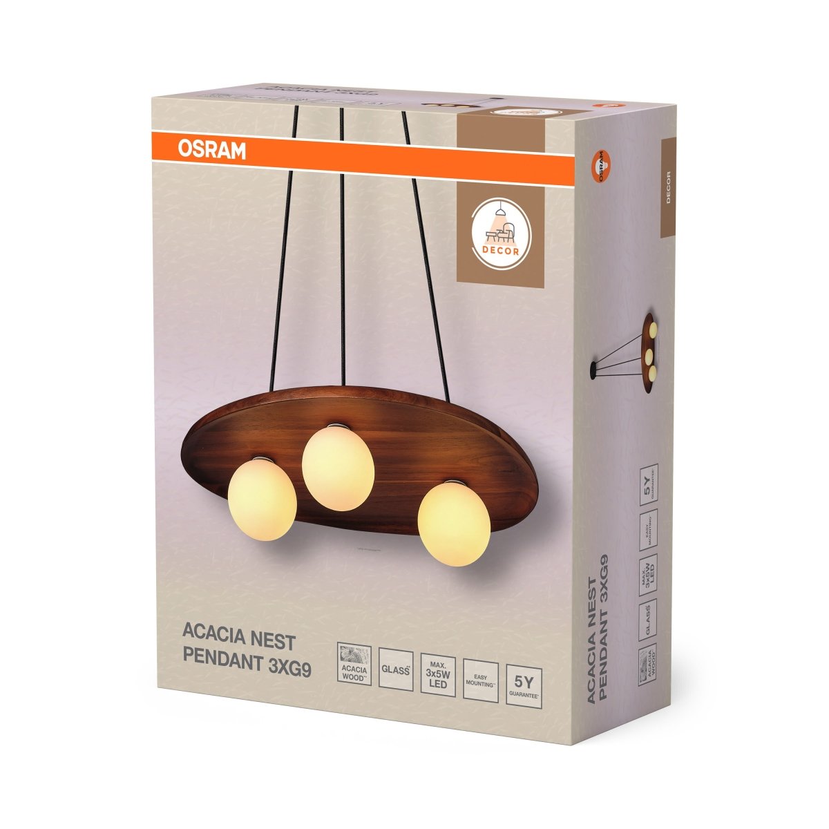 OSRAM Decor Acacia Nest Wisząca 1xG9 brązowy - eshop Ledvance PL 4058075848207