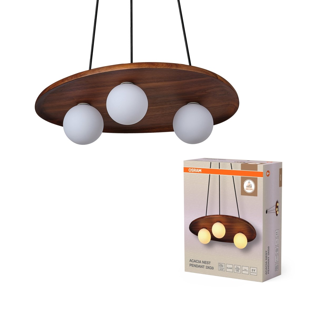 OSRAM Decor Acacia Nest Wisząca 1xG9 brązowy - eshop Ledvance PL 4058075848207