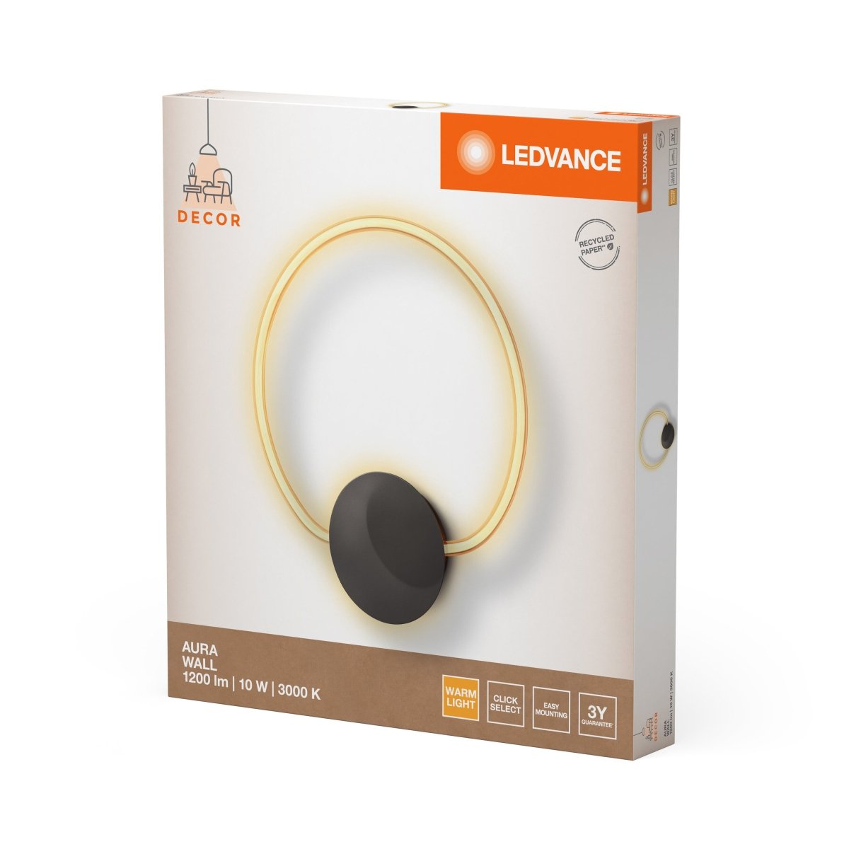 OSRAM Decor Aura Kinkiet 10W 830 Click Select Classic - eshop Ledvance PL 4058075842106