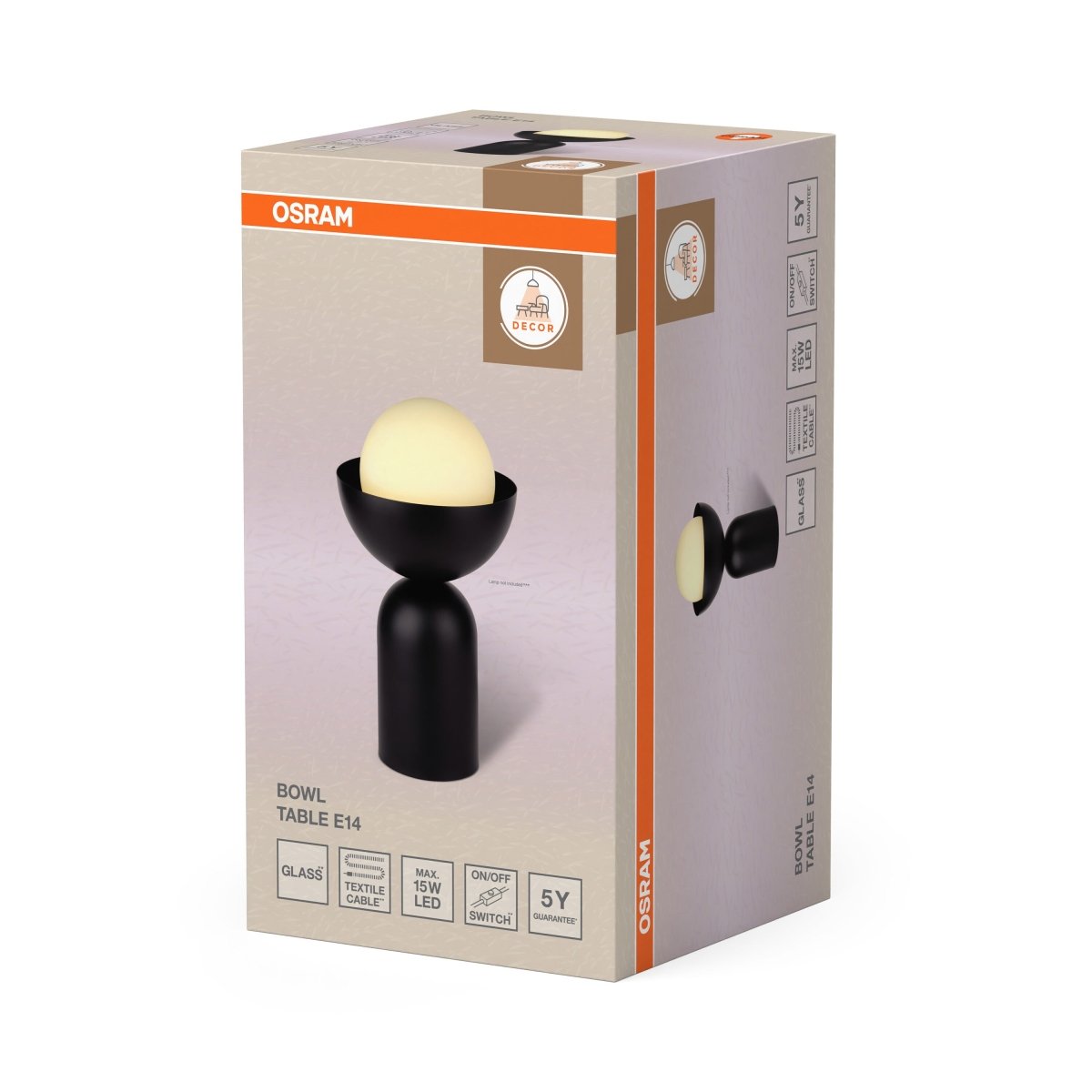OSRAM Decor Bowl Lampa stołowa E14 czarna - eshop Ledvance PL 4058075847064