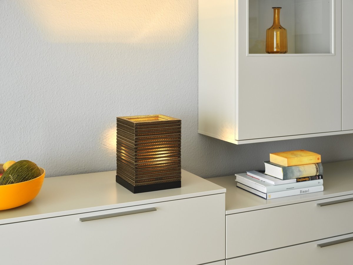 OSRAM Decor Cardboard Square Lampa stołowa E27 brązowa - eshop Ledvance PL 4099854454059
