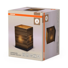 OSRAM Decor Cardboard Square Lampa stołowa E27 brązowa - eshop Ledvance PL 4099854454059