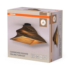 OSRAM Decor Cardboard Square Plafon obrotowy E27 brązowy - eshop Ledvance PL 4099854453359