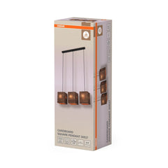 OSRAM Decor Cardboard Square Wisząca 3x E27 brązowy - eshop Ledvance PL 4099854458927