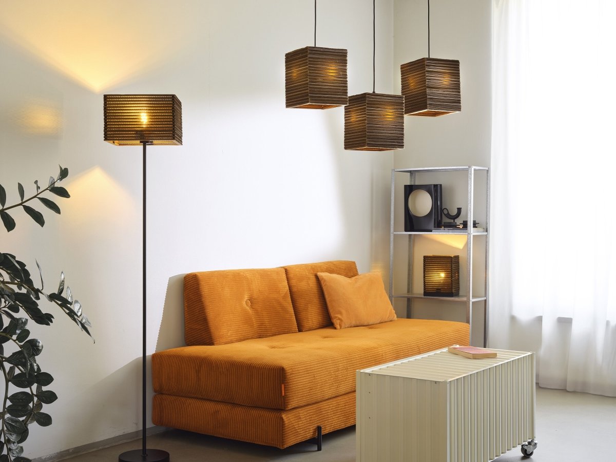 OSRAM Decor Cardboard Square Wisząca 3x E27 brązowy - Poland LEDVANCE e-shop 4099854458927