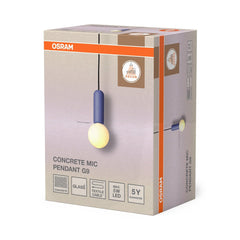 OSRAM Decor Concrete Mic Wisząca 1xG9 niebieski - eshop Ledvance PL 4058075848382
