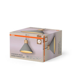 OSRAM Decor Concrete Wood Wisząca 220 mm E27 ciemnoszary - eshop Ledvance PL 4099854459245