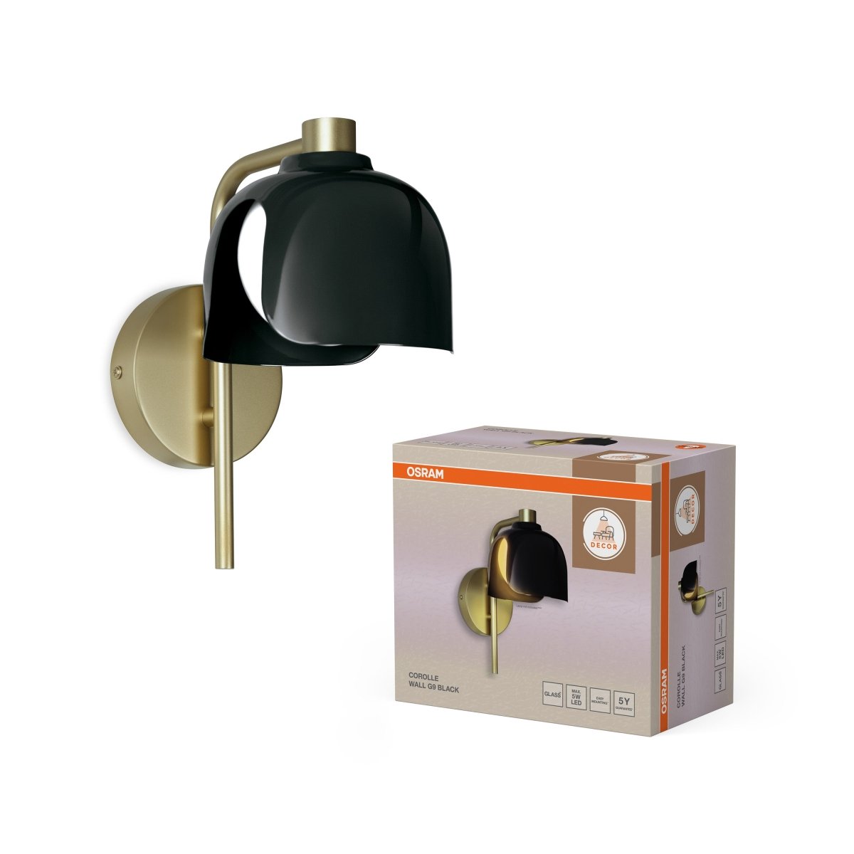 OSRAM Decor Corolle Kinkiet G9 czarny - eshop Ledvance PL 4058075849020