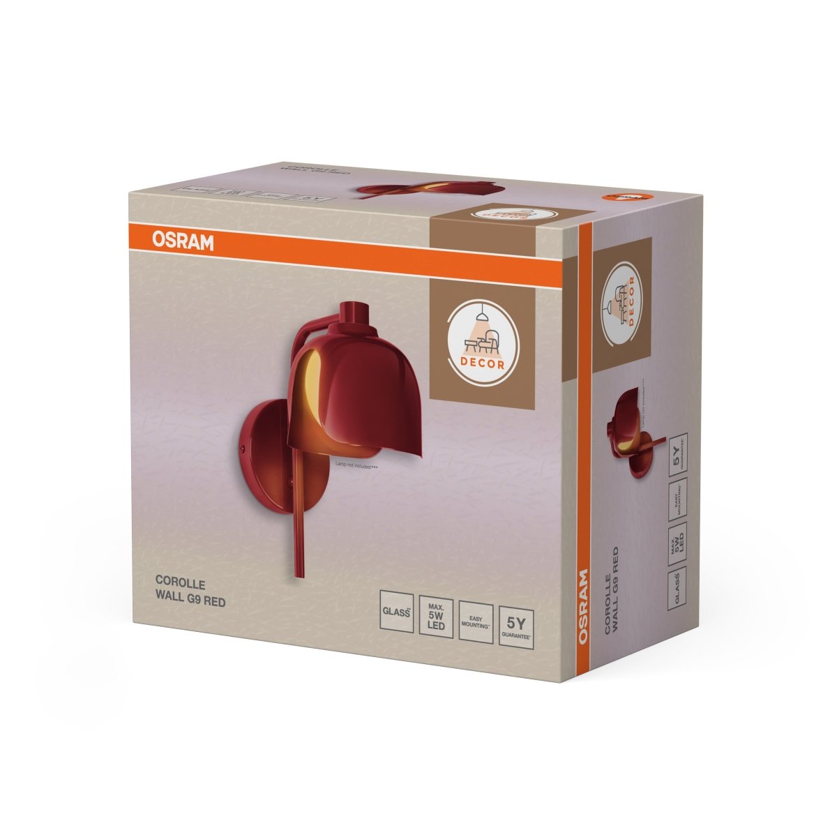 OSRAM Decor Corolle Kinkiet G9 czerwony - eshop Ledvance PL 4058075849068