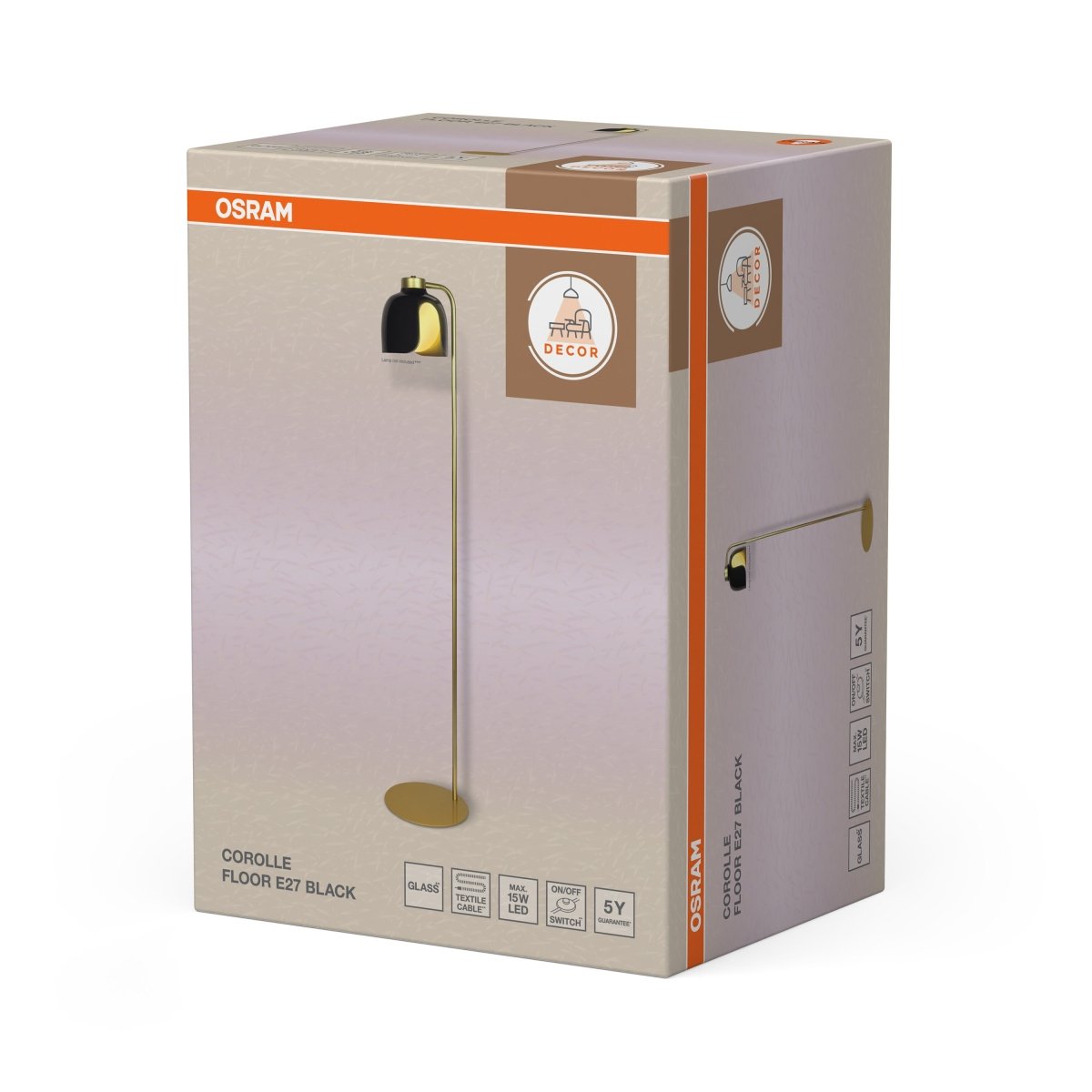 OSRAM Decor Corolle Lampa stojąca E27 czarna - eshop Ledvance PL 4058075849181