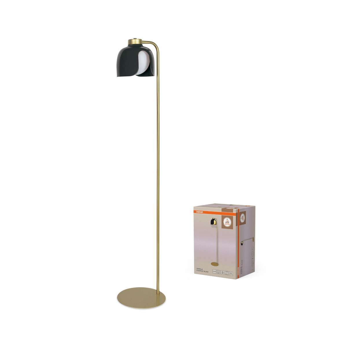 OSRAM Decor Corolle Lampa stojąca E27 czarna - eshop Ledvance PL 4058075849181