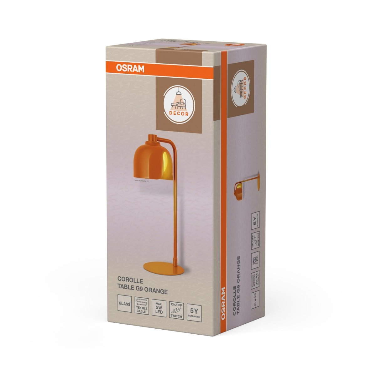 OSRAM Decor Corolle Lampa stołowa G9 pomarańczowa - eshop Ledvance PL 4058075848962