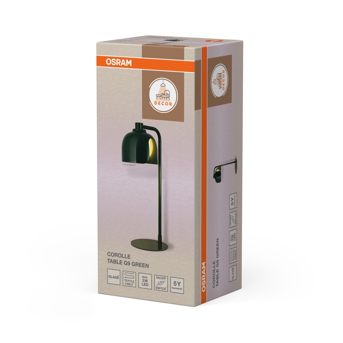 OSRAM Decor Corolle Lampa stołowa G9 zielona - eshop Ledvance PL 4058075848924