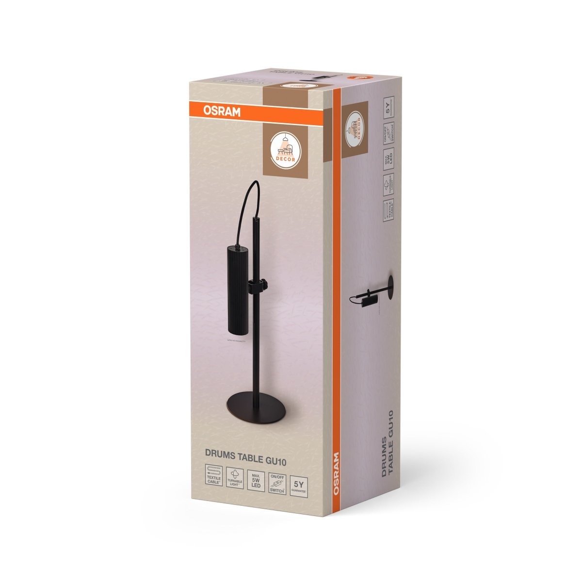 OSRAM Decor Drums Lampa stołowa GU10 czarna - eshop Ledvance PL 4099854454301