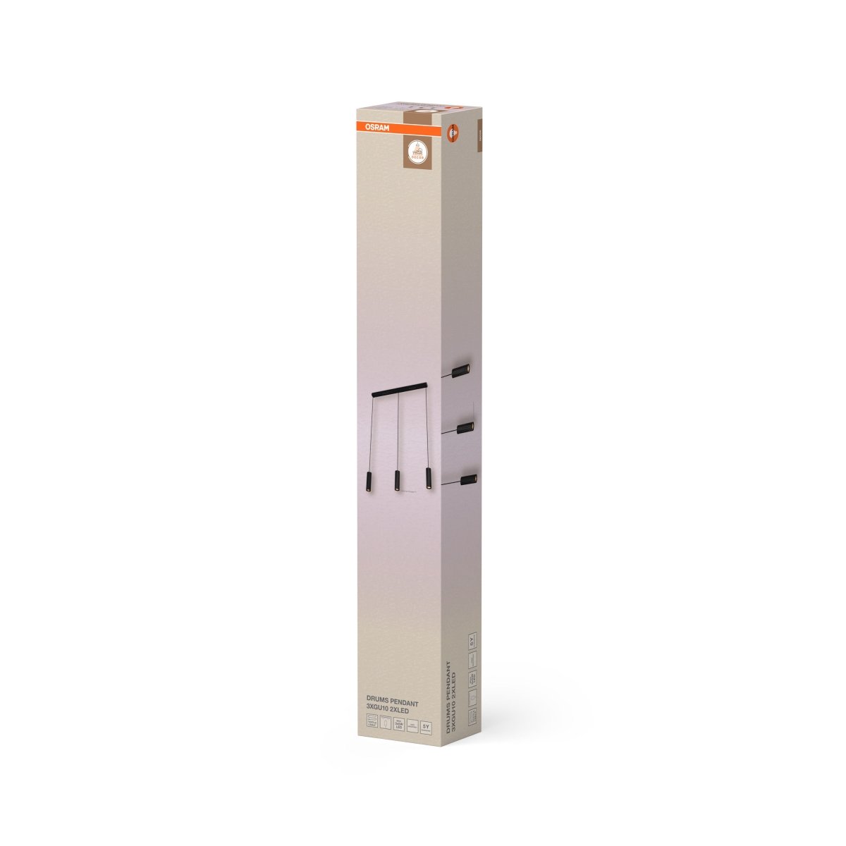 OSRAM Decor Drums Wisząca 3xGU10 2xLED czarny mat - eshop Ledvance PL 4099854459283