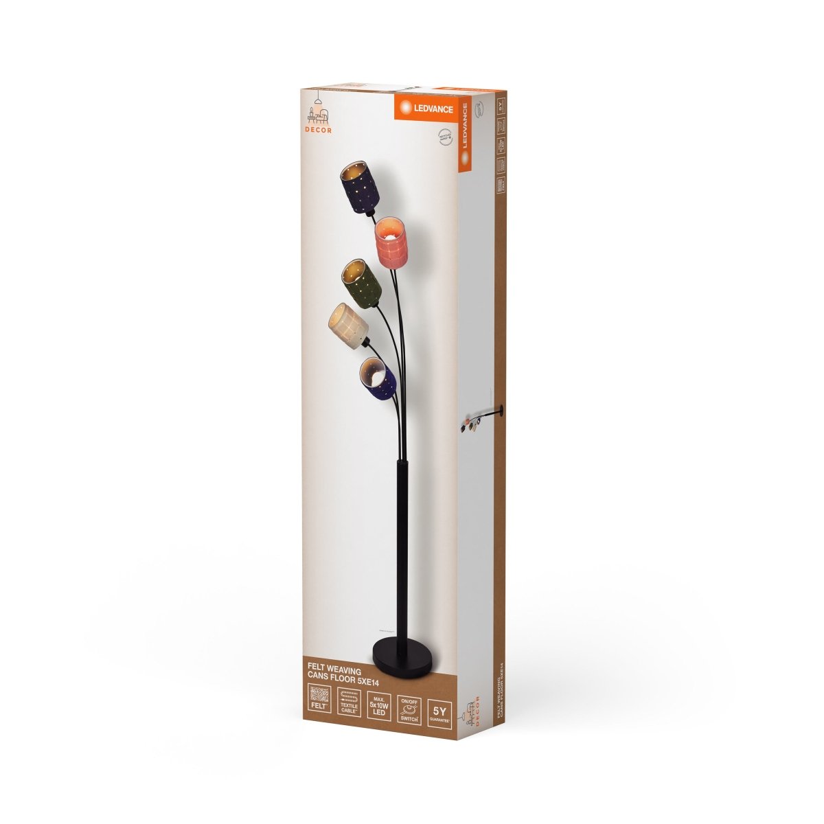 OSRAM Decor Felt Weaving Cans lampa podłogowa E14 - eshop Ledvance PL 4058075839144