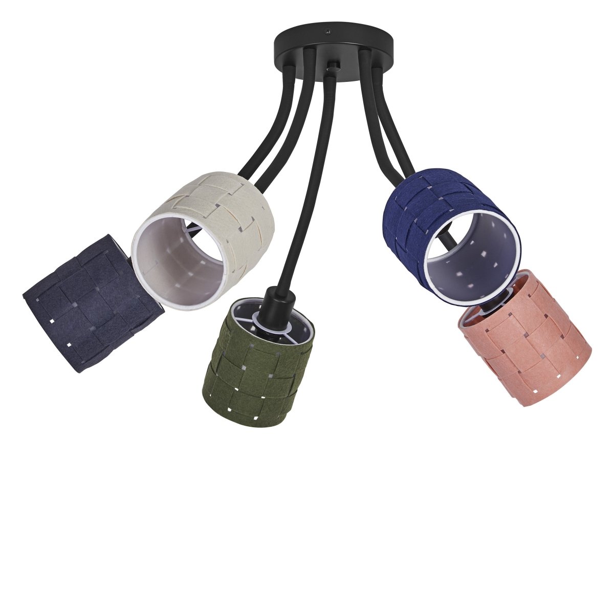 OSRAM Decor Felt Weaving Cans plafon 5×E14 wielokolorowy - Poland LEDVANCE e-shop 4058075839120