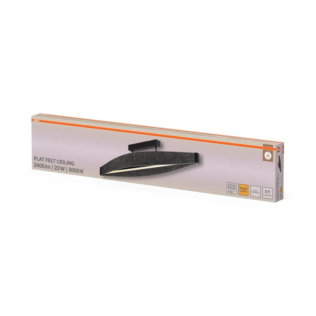 OSRAM Decor Flat Felt Plafon 23W 830 ciemnoszary - eshop Ledvance PL 4058075847484