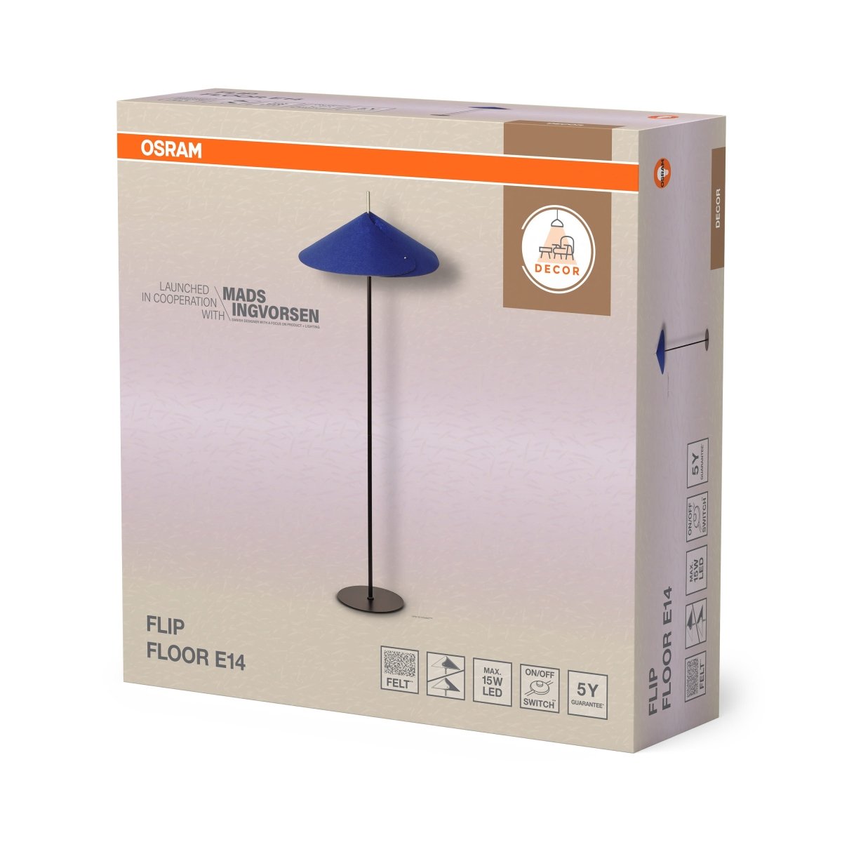 OSRAM Decor Flip Lampa stojąca E14 niebieska - eshop Ledvance PL 4058075848627