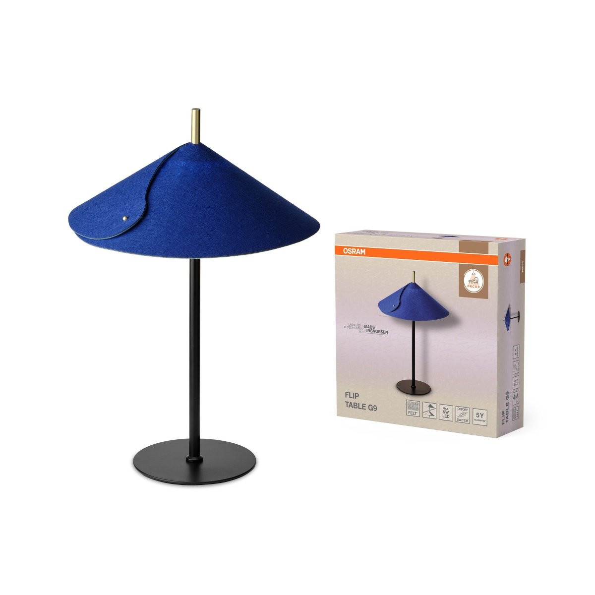OSRAM Decor Flip Lampa stołowa G9 niebieska - eshop Ledvance PL 4058075848603