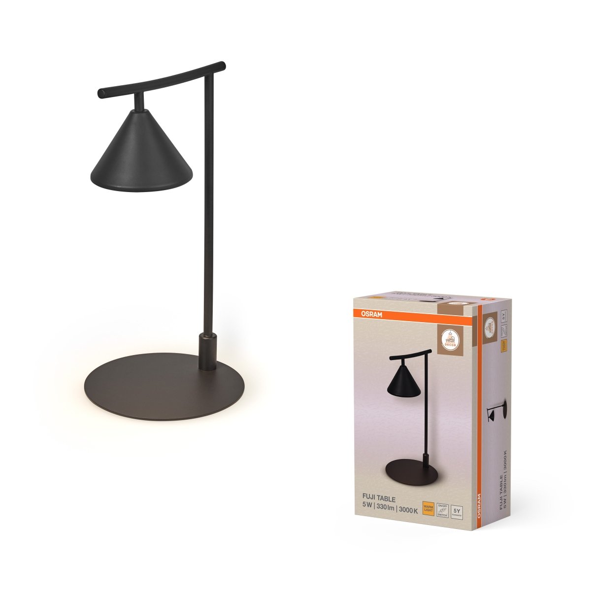 OSRAM Decor Fuji Lampa stołowa 5W czarna - eshop Ledvance PL 4099854454585
