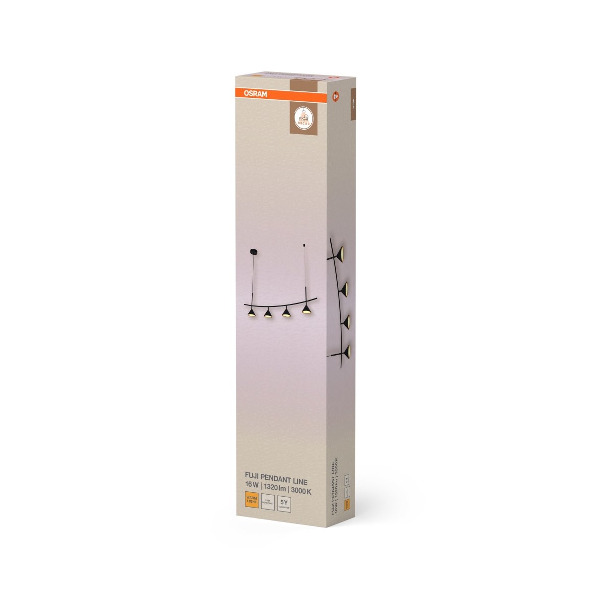 OSRAM Decor Fuji Wisząca 4XE27 liniowy 16W 930 czarny - eshop Ledvance PL 4099854460456
