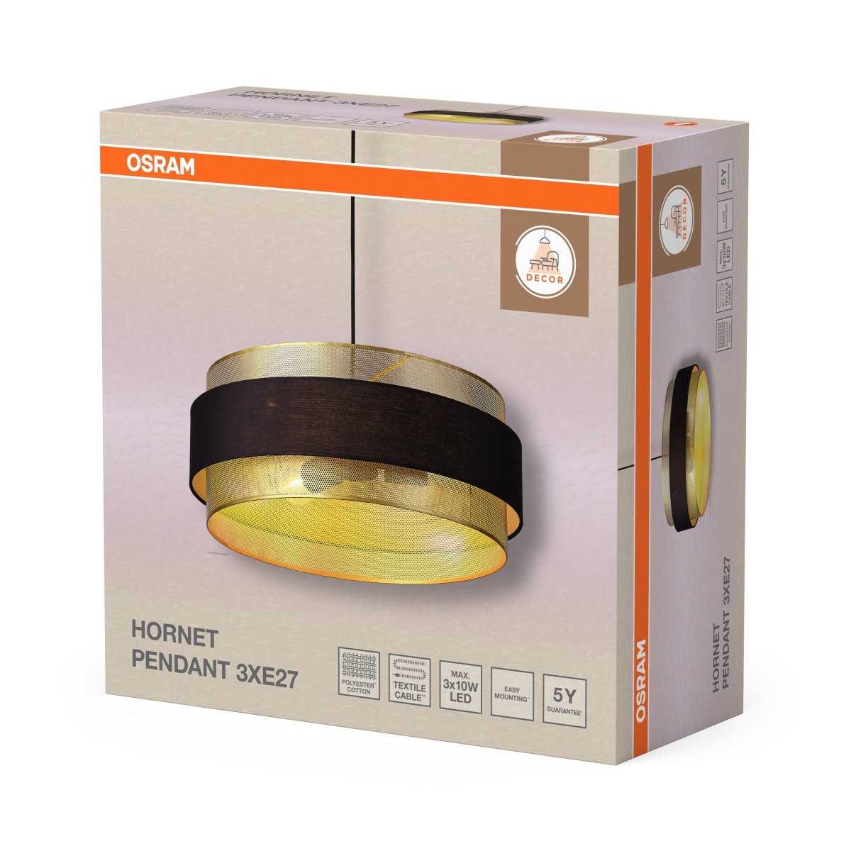 OSRAM Decor Hornet Wisząca 3xE27 czarny - eshop Ledvance PL 4058075847866