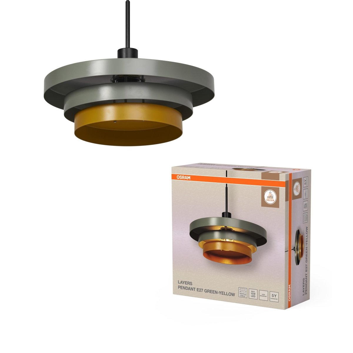OSRAM Decor Layers Wisząca E27 Green Edition - eshop Ledvance PL 4099854460494