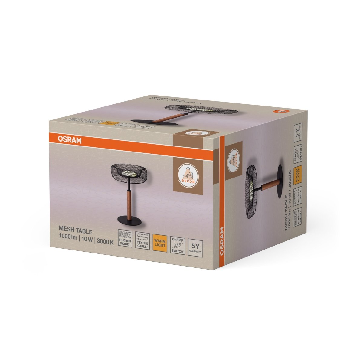 OSRAM Decor Mesh Lampa stołowa 10W 830 czarna - eshop Ledvance PL 4058075847446