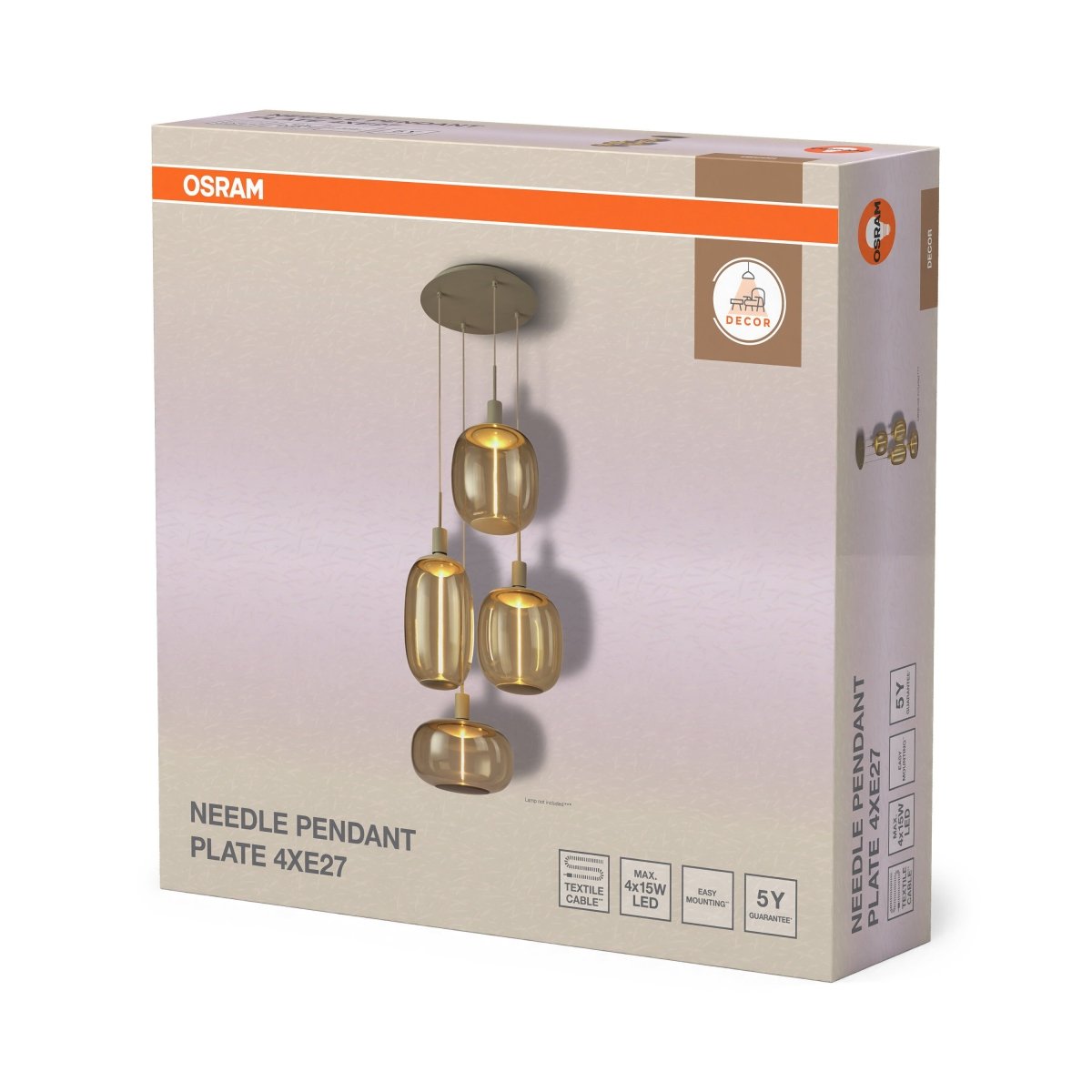 OSRAM Decor Needle Wisząca talerzowy 4xE27 beżowy - eshop Ledvance PL 4058075848504