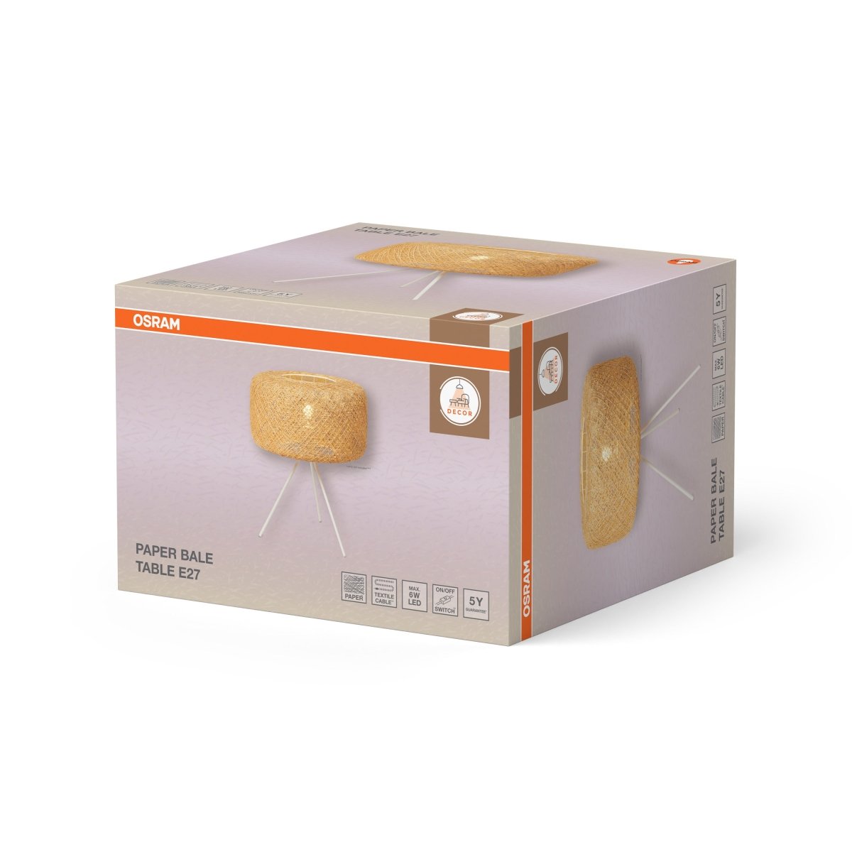 OSRAM Decor Paper Bale Lampa stołowa E27 beżowa - eshop Ledvance PL 4099854454820