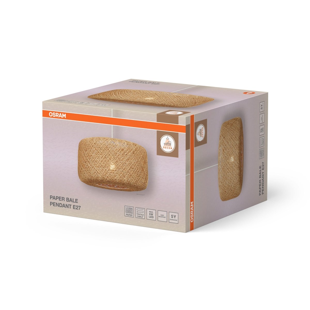 OSRAM Decor Paper Bale Wisząca E27 beżowy - eshop Ledvance PL 4099854460630