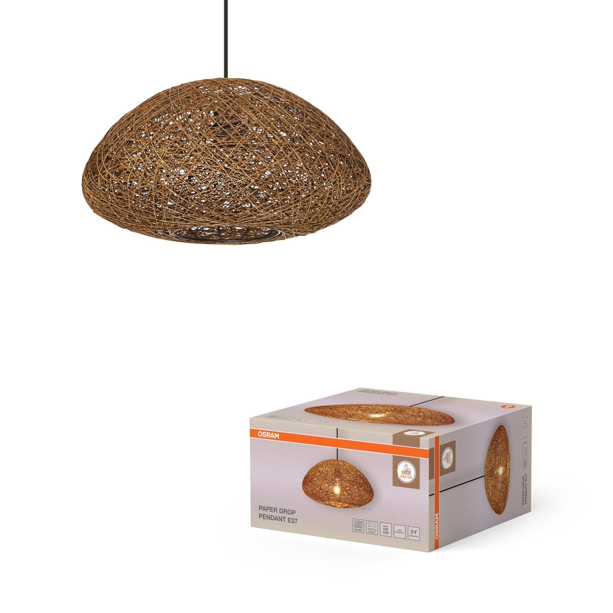 OSRAM Decor Paper Drop Wisząca E27 beżowy - eshop Ledvance PL 4099854460692