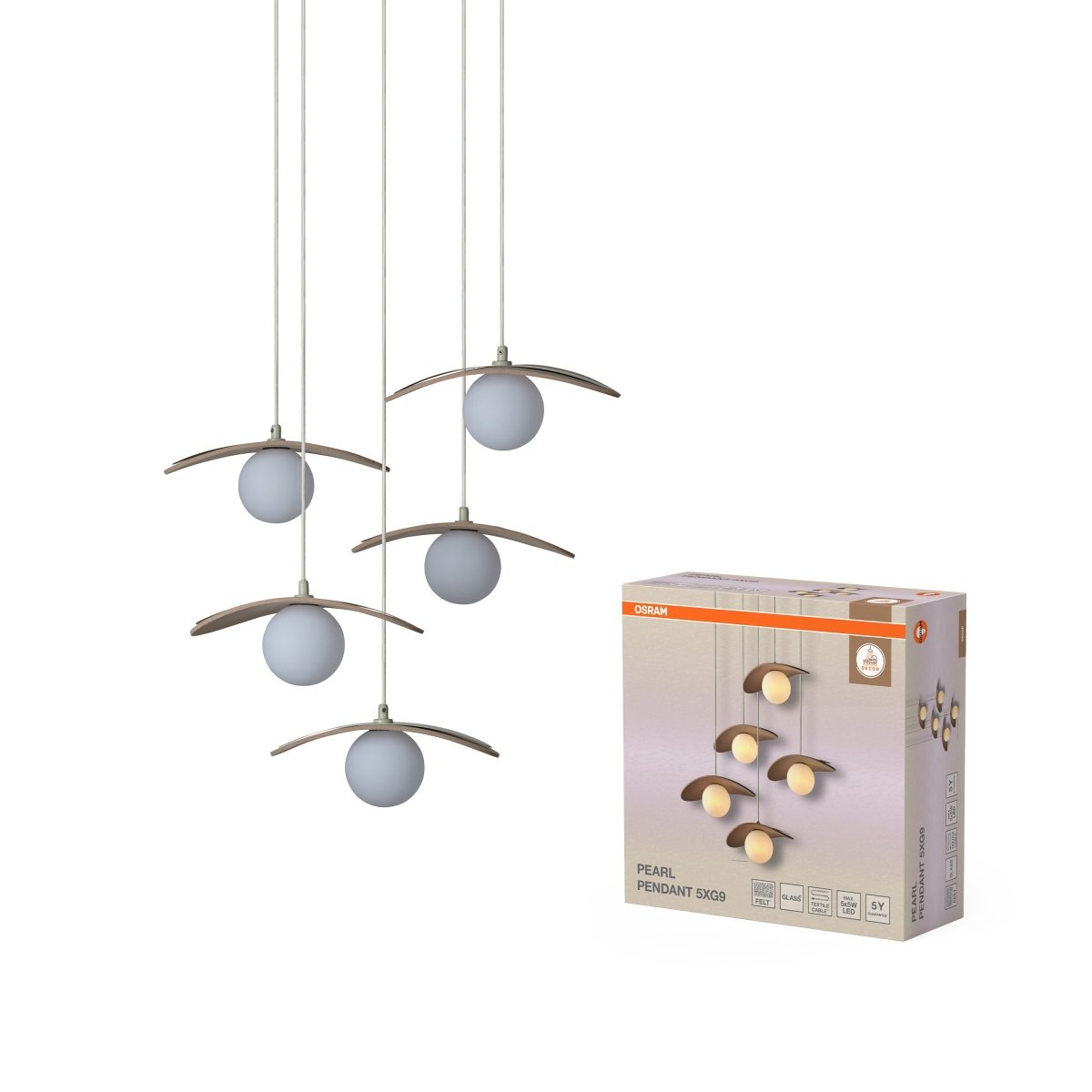 OSRAM Decor Pearl Wisząca 5xG9 beżowy - eshop Ledvance PL 4058075847729