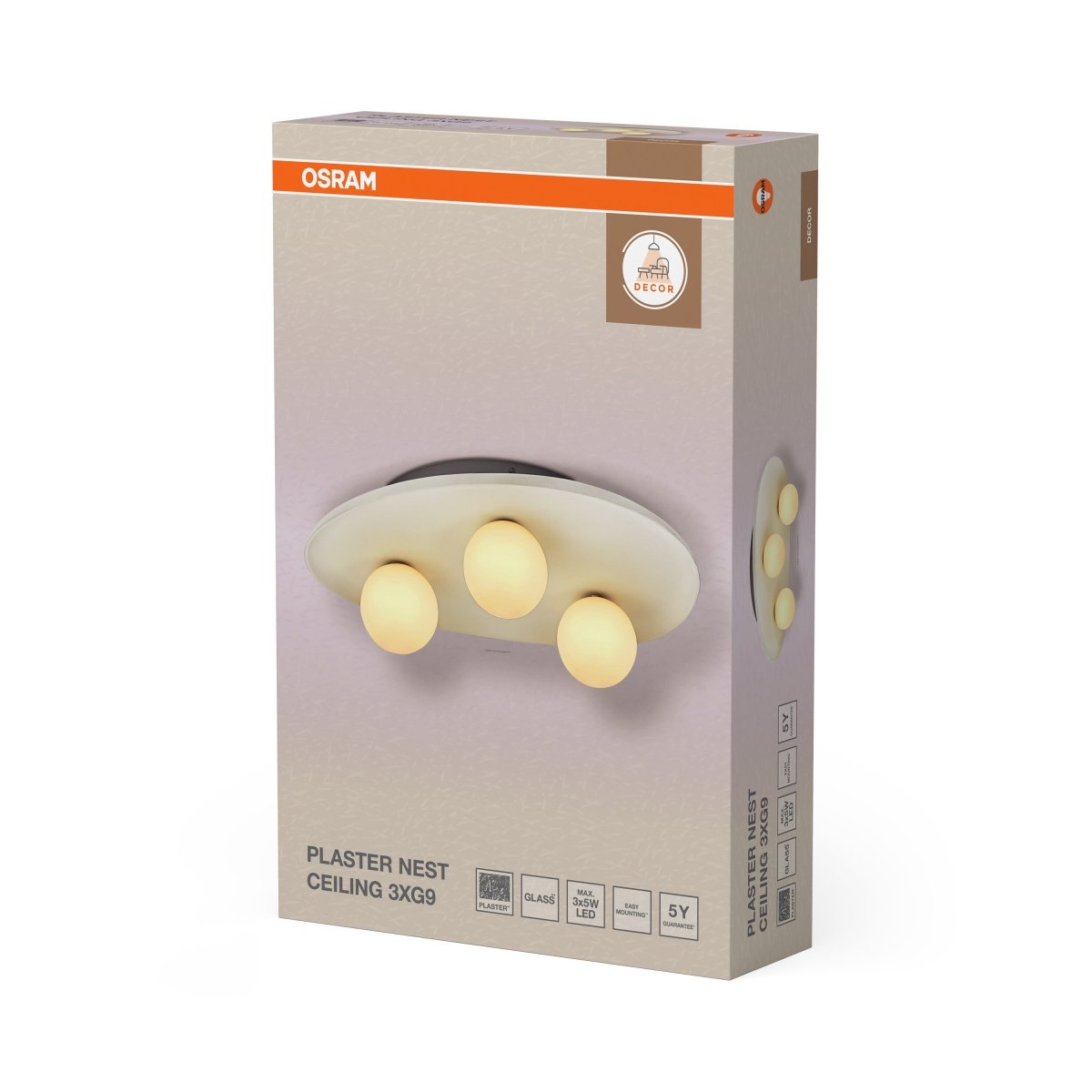 OSRAM Decor Plaster Nest Plafon 3x G9 biały - eshop Ledvance PL 4099854454448