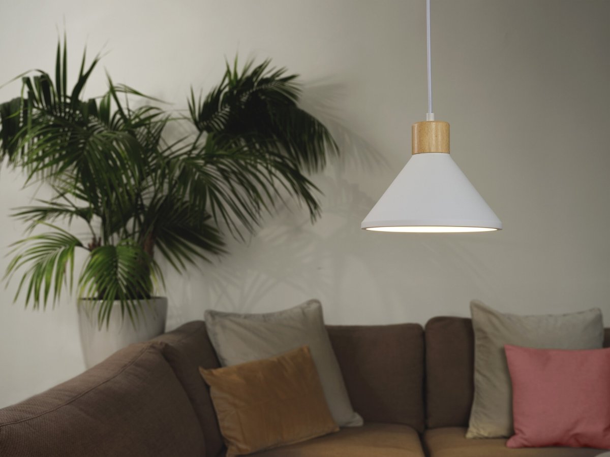 OSRAM Decor Plaster Wood Wisząca 320mm E27 biały - eshop Ledvance PL 4099854460975