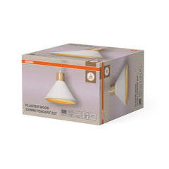 OSRAM Decor Plaster Wood Wisząca 320mm E27 biały - eshop Ledvance PL 4099854460975
