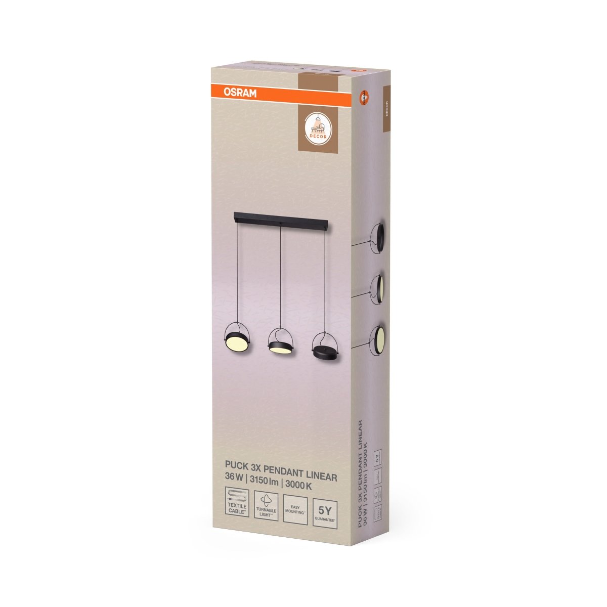 OSRAM Decor Puck Wisząca LN 3x 36W 930 czarny - eshop Ledvance PL 4058075846562