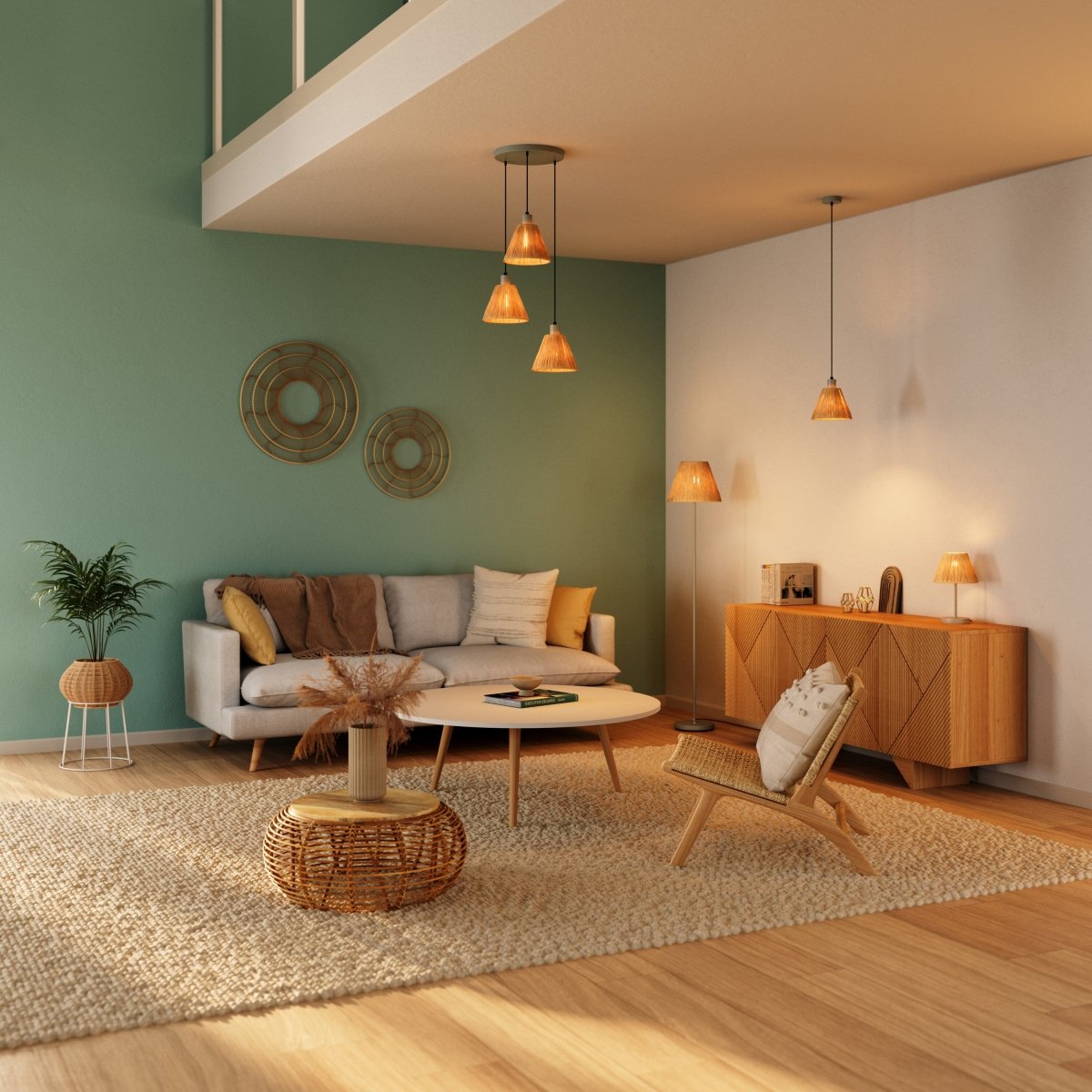 OSRAM Decor Raffia Lampa stołowa E27 zielona - Poland LEDVANCE e - shop 4099854454967